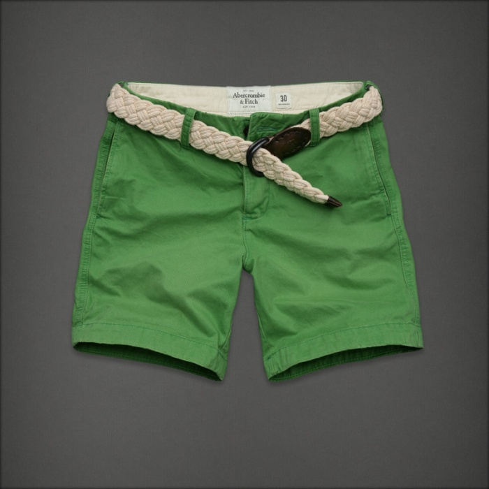 Abercrombie Fitch Hombres Preppy Encajar Con Cinturón Patalón Corto AF7475